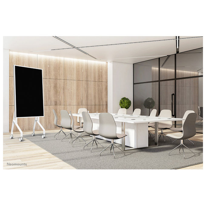 Neomounts Carrello per Samsung Flip 55-65'' Ruotabile Installazione Rapida Bianco