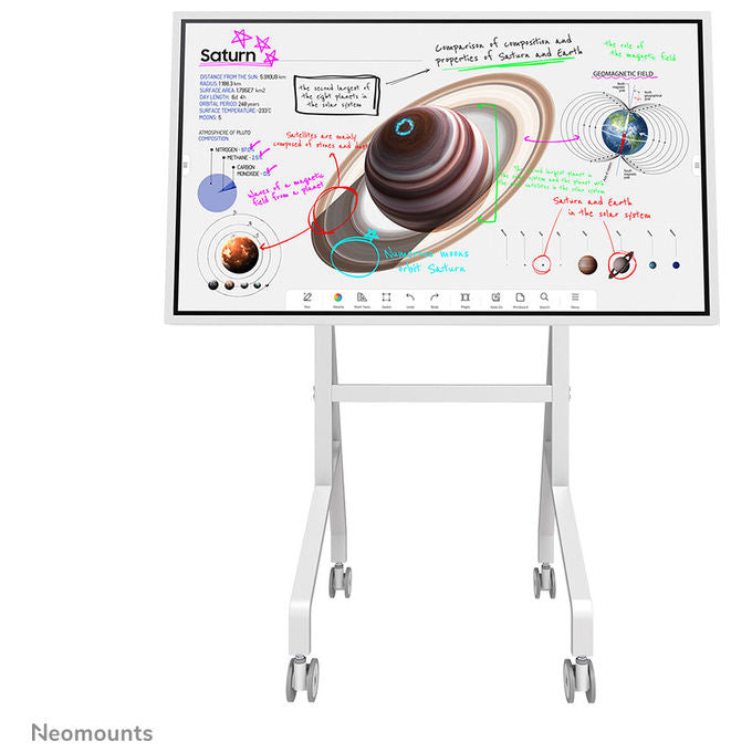 Neomounts Carrello per Samsung Flip 55-65'' Ruotabile Installazione Rapida Bianco