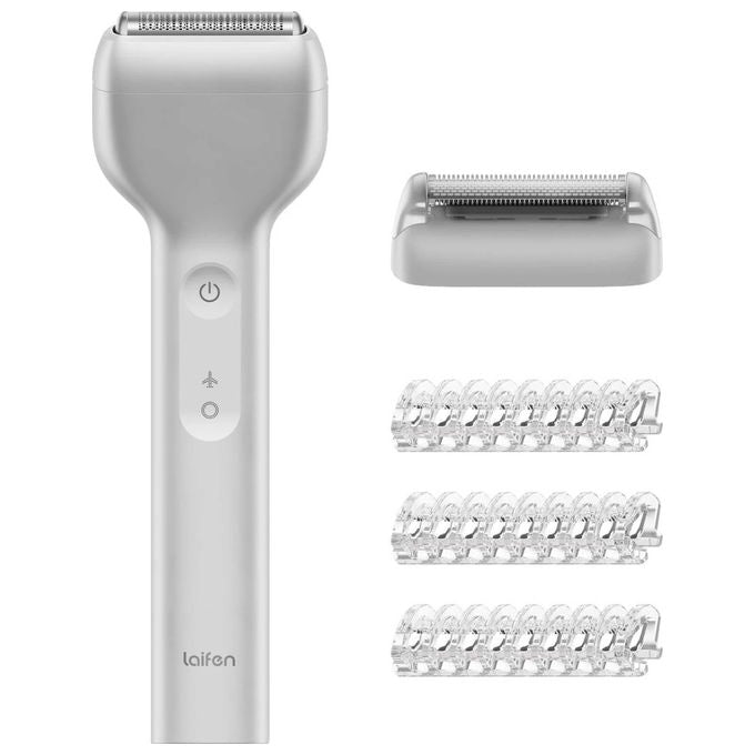 Laifen, Rifinitore e Rasoio Barba T1 Pro Trim and Shave, Argento, Impermeabile IPX7