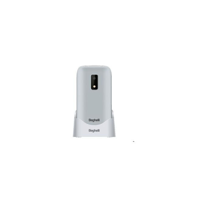 Beghelli 9201N SLV30N GPS Plus Telefono Cellulare per Anziani Tasto SOS GPS Wi-Fi Dual SIM Display 2.8'' colore Grigio