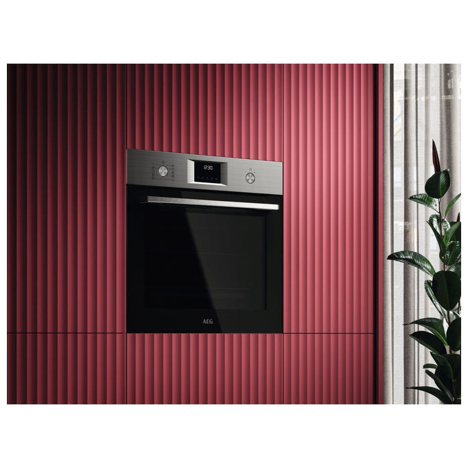 Aeg Forno Elettrico Multifunzione Pirolitico Serie 5000 TU5PB43SM 72 Litri Nero Acciaio Inox