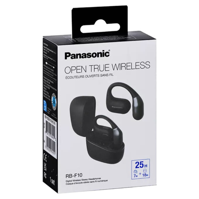 Panasonic RB-F10DE-K Auricolari Open-Ear Wireless Bluetooth 5.4 ENC IPX4 Multipoint 25H autonomia colore Nero