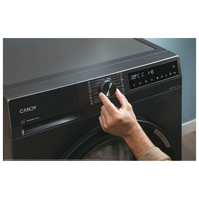 Candy BR 48B6G-S ProWash 500 Lavatrice Frontale 8 Kg 1400 rpm Classe A Inverter Vapore Wi-Fi (85x60x50 cm) colore Antracite