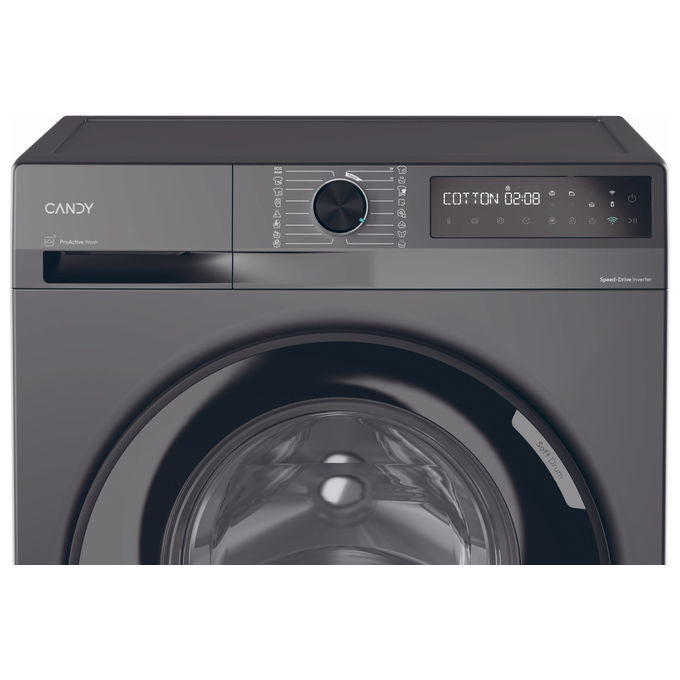 Candy BR 48B6G-S ProWash 500 Lavatrice Frontale 8 Kg 1400 rpm Classe A Inverter Vapore Wi-Fi (85x60x50 cm) colore Antracite