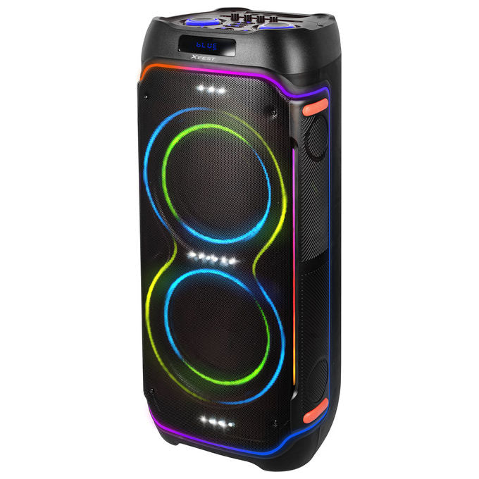 Trevi XF 3600 PRO Altoparlante da Festa 200W Bluetooth TWS Karaoke Woofer 10'' Bass Reflex USB MicroSD colore Nero