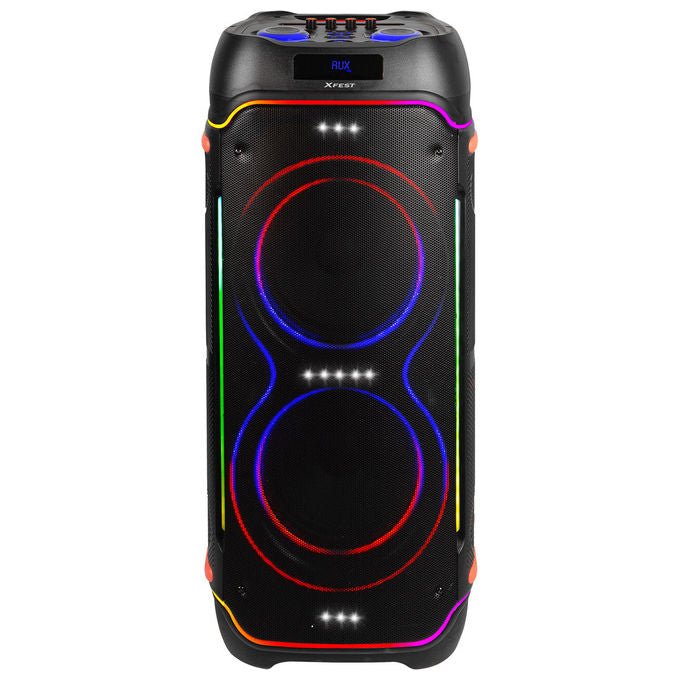 Trevi XF 3600 PRO Altoparlante da Festa 200W Bluetooth TWS Karaoke Woofer 10'' Bass Reflex USB MicroSD colore Nero