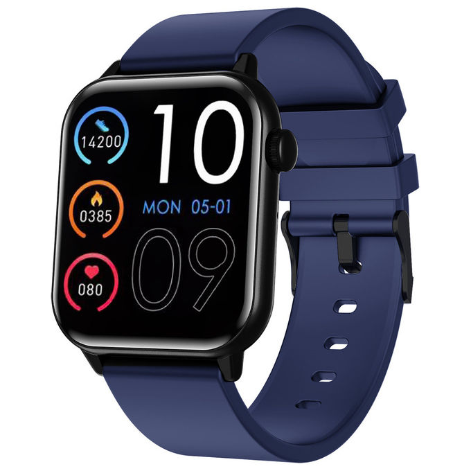 Trevi Smartwatch AMOLED 1.85'' Bluetooth Funzione Chiamata Nero Blu