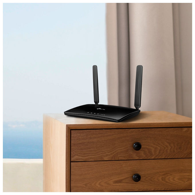 Tp-Link, Router Wireless 4G LTE N300, Fast Ethernet, Banda Singola 2.4 GHz, Nero