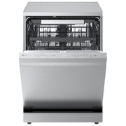 LG DF375HVS Serie 5 Lavastoviglie Libera Installazione 14 coperti Classe A QuadWash TrueSteam Auto-Apertura Wi-Fi 43dB (85x60x60 cm) colore Grigio
