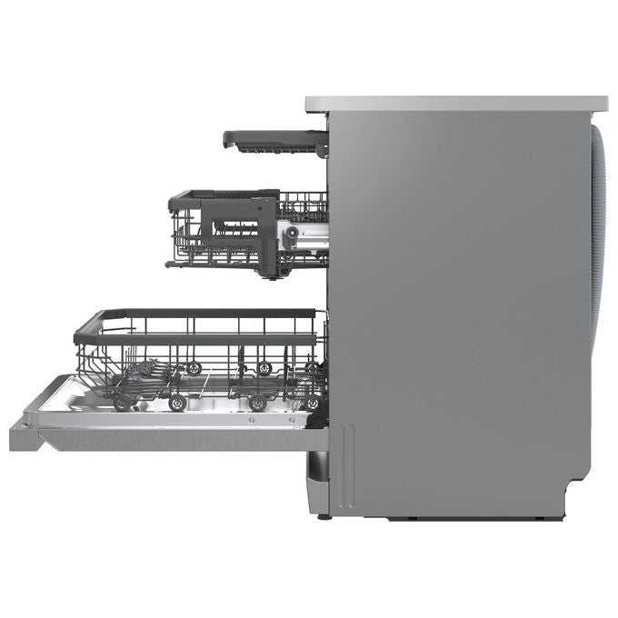 LG DF375HVS Serie 5 Lavastoviglie Libera Installazione 14 coperti Classe A QuadWash TrueSteam Auto-Apertura Wi-Fi 43dB (85x60x60 cm) colore Grigio