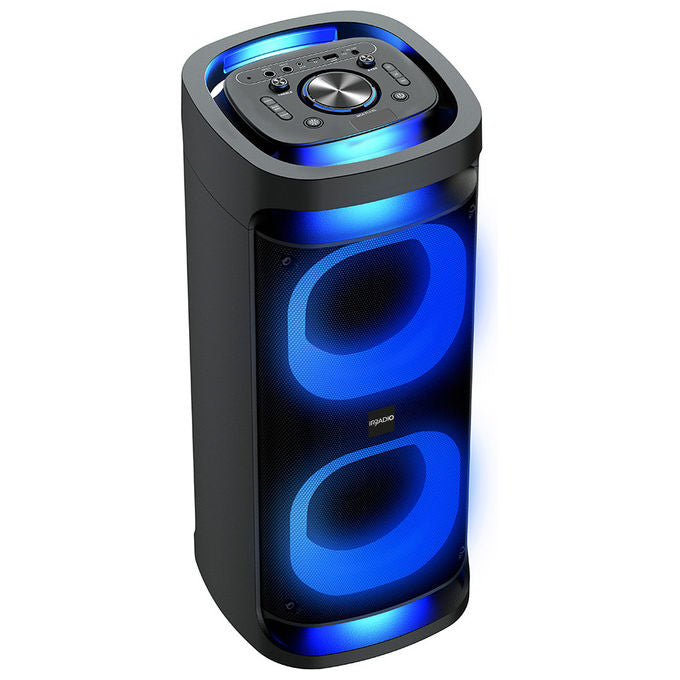Irradio, Altoparlante Portatile, 80 W, IR-PS80 Omnia4-Sound, Con Microfono e Led Rgb