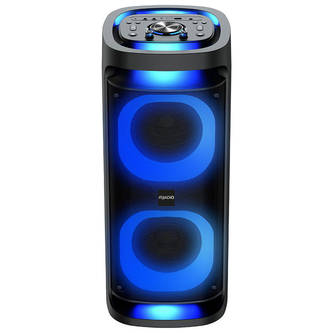 Irradio, Altoparlante Portatile, 80 W, IR-PS80 Omnia4-Sound, Con Microfono e Led Rgb