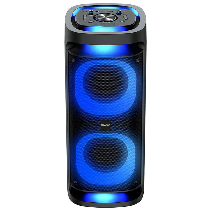 Irradio, Altoparlante Portatile, 80 W, IR-PS80 Omnia4-Sound, Con Microfono e Led Rgb