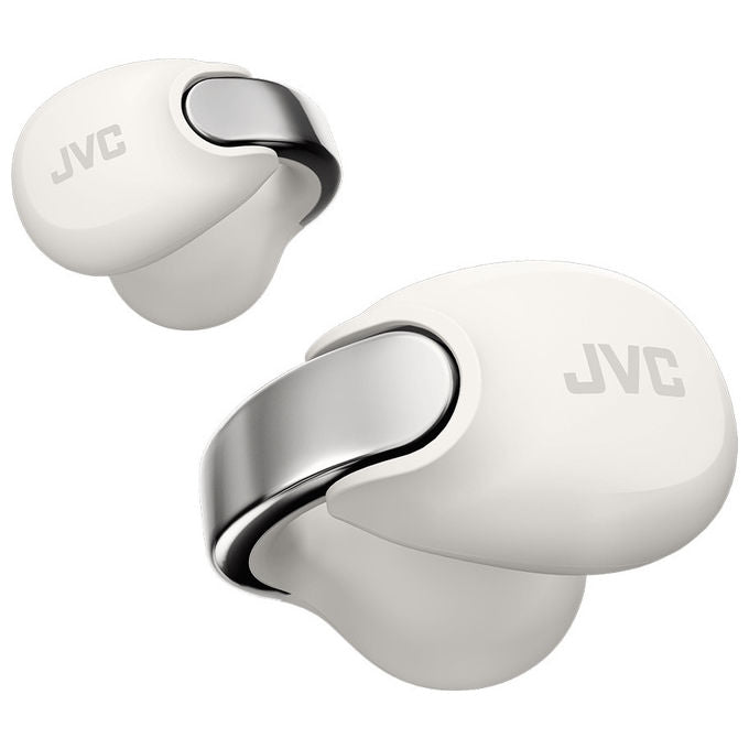 JVC Auricolare Nearphone Wireless Tipo Orecchino Argento e Bianco