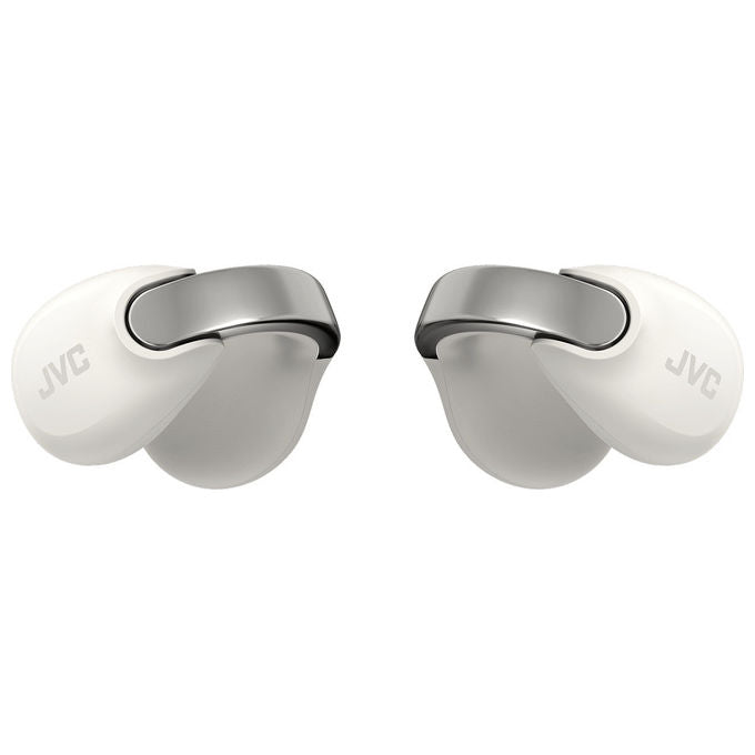JVC Auricolare Nearphone Wireless Tipo Orecchino Argento e Bianco