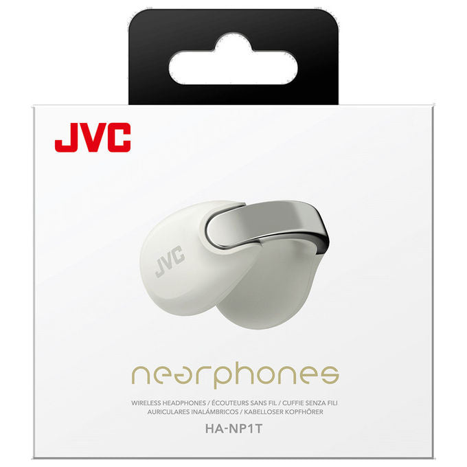 JVC Auricolare Nearphone Wireless Tipo Orecchino Argento e Bianco