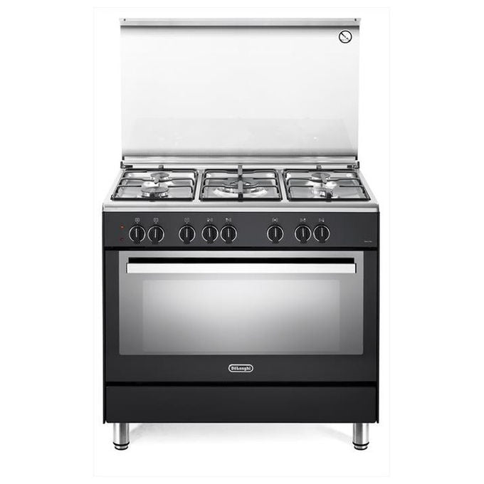 De'Longhi PEMA 96 SG Cucina Piano Gas 5 Fuochi Forno Elettrico 87 L Classe A (90x60x90 cm) colore Nero