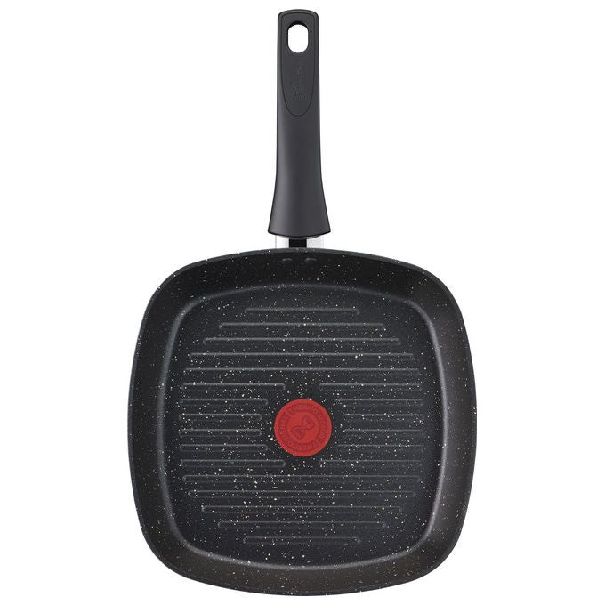 Lagostina 010256041926 Cucina Facile Bistecchiera Quadrata Antiaderente Mineralis Alluminio 26 cm colore Nero