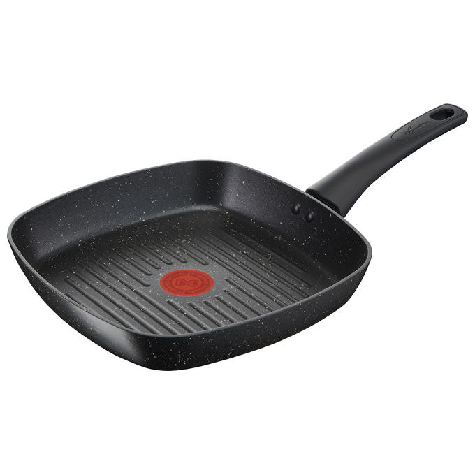 Lagostina 010256041926 Cucina Facile Bistecchiera Quadrata Antiaderente Mineralis Alluminio 26 cm colore Nero