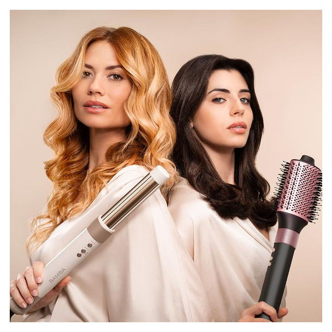 Cecotec 03465 CeramicCare AirGlam Asciugacapelli 1400 W Tecnologia Coanda 8 Accessori Ceramica 3 Velocita' 3 Temperature Funzione Ionica colore Champagne
