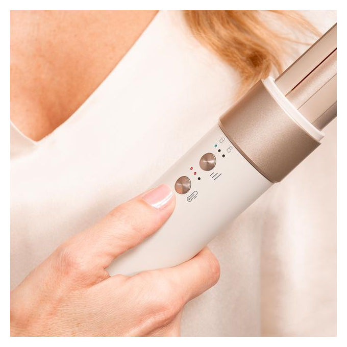 Cecotec 03465 CeramicCare AirGlam Asciugacapelli 1400 W Tecnologia Coanda 8 Accessori Ceramica 3 Velocita' 3 Temperature Funzione Ionica colore Champagne