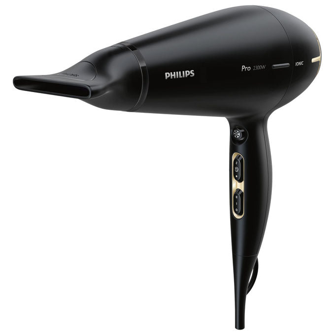 Philips HPS920-00 Prestige Pro Asciugacapelli 2300W Ionic Care ThermoProtect 6 velocita' 2 beccucci colore Nero e Oro