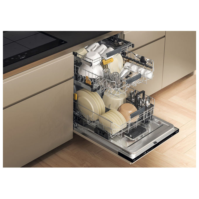 Whirlpool WH8IB15B2M6L0 Maxispace BI Lavastoviglie Incasso 15 coperti Classe B 42 dB AquaStop NaturalDry (82x60x55 cm) colore Nero