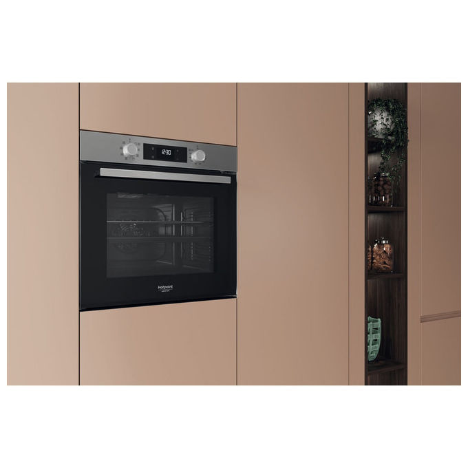 Hotpoint HAO 275P X Forno da incasso Elettrico 71 L Classe A++ Pirolitico Idrolitico 9 programmi Grill colore Nero Inox