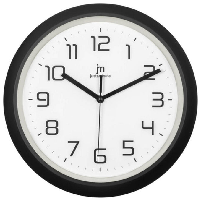 Lowell, Orologio da Parete e da Tavolo Rotondo Nero, Al Quarzo, 30 cm