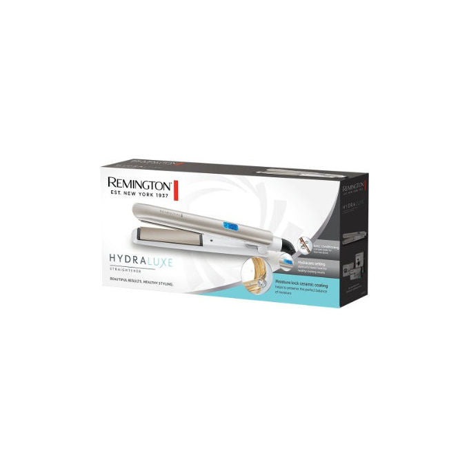 Remington Piastra per Capelli S8901 Hydraluxe Riscaldamento Rapido Nero Oro Rosa Bianco