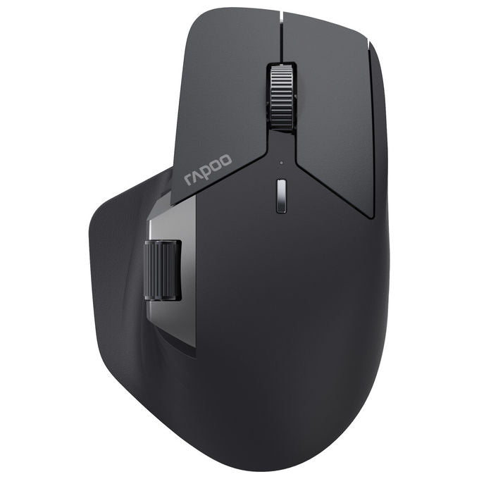 Rapoo MT760L Mouse Wireless Ottico 4000 DPI Bluetooth Nero-Grigio