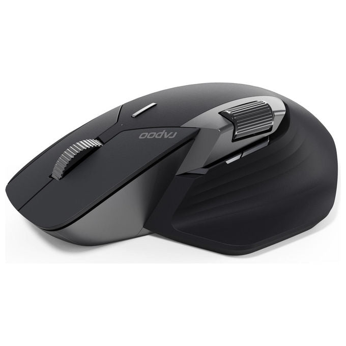 Rapoo MT760L Mouse Wireless Ottico 4000 DPI Bluetooth Nero-Grigio