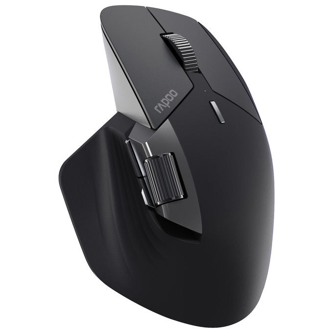 Rapoo MT760L Mouse Wireless Ottico 4000 DPI Bluetooth Nero-Grigio