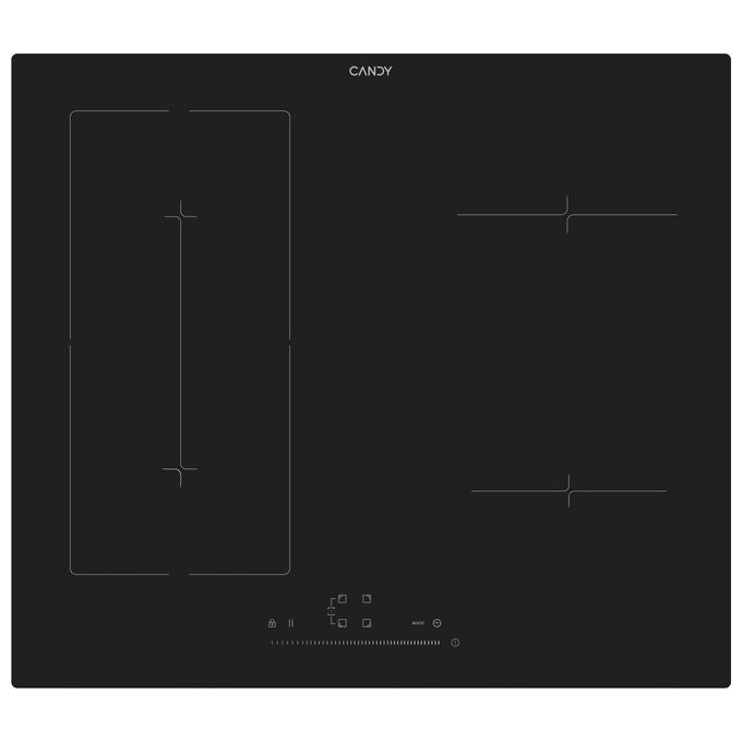 Candy CIES64MCA Moderna Piano cottura a induzione 59 cm 4 zone Touch Boost Zona estendibile colore Nero