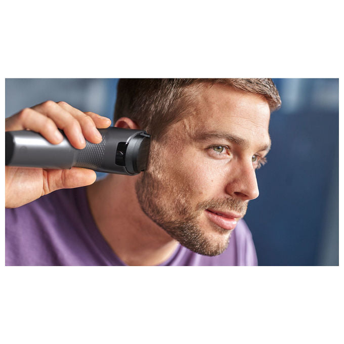 Philips, Regolacapelli Serie 3000, Lame Acciaio Inossidabile, Nero e Verde