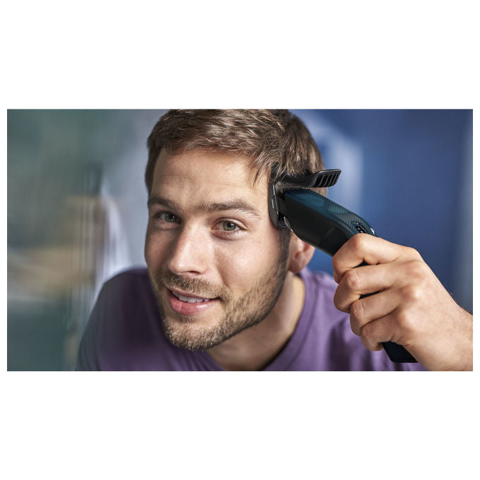 Philips, Regolacapelli Serie 3000, Lame Acciaio Inossidabile, Nero e Verde