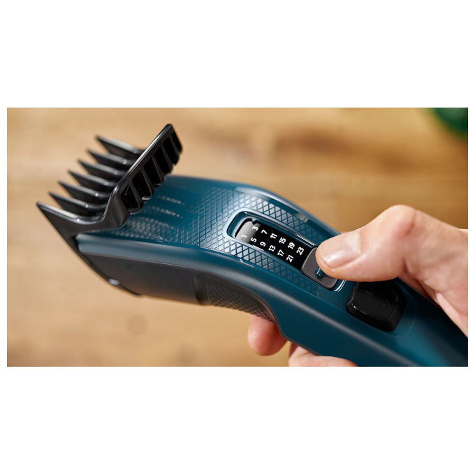 Philips, Regolacapelli Serie 3000, Lame Acciaio Inossidabile, Nero e Verde