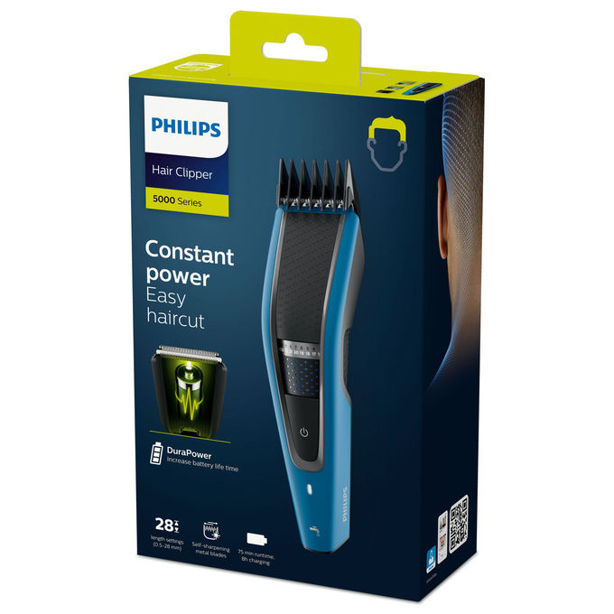 Philips Regolacapelli Lavabile Serie 5000 HC5612-15 Nero e Blu