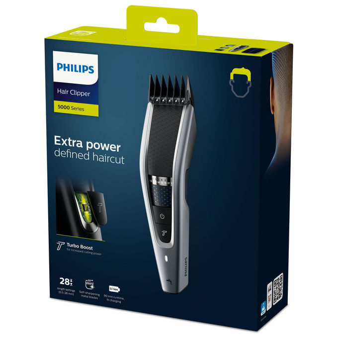 Philips, Regolacapelli Lavabile, Tecnologia DualCut, 28 Impostazioni, HC5630-15