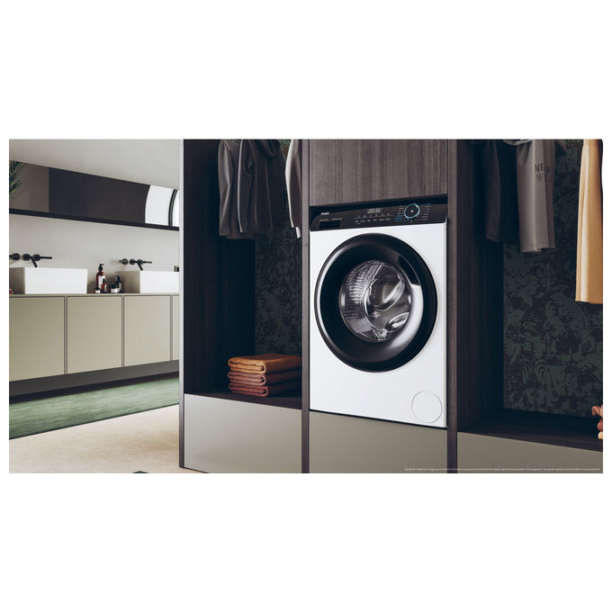 Haier HW100-BP14939-S I-Pro Serie 3 Lavatrice Carica Frontale 10 Kg 1400 rpm Classe A Inverter Vapore 15 programmi (85x60x67 cm) colore Bianco