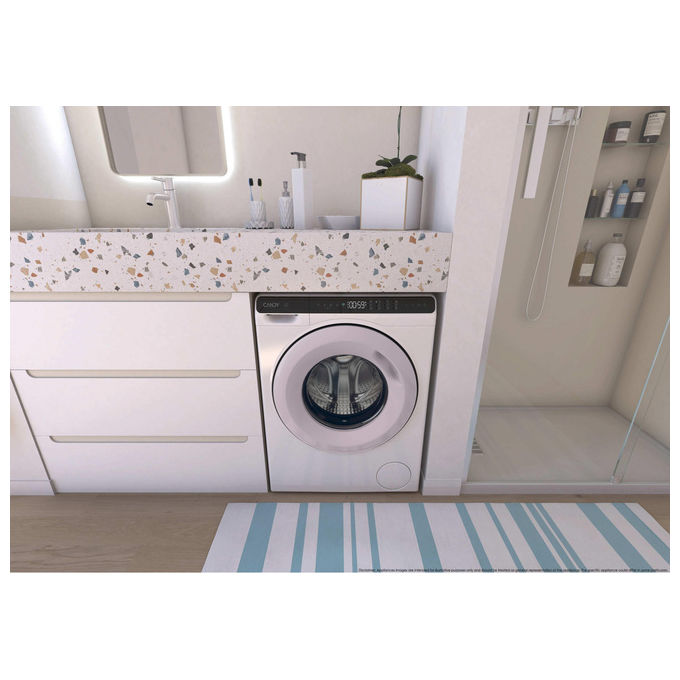 Candy CW50-BP12307WU-S ProWash 700 Mini Lavatrice Frontale 5 Kg 1151 rpm Classe A Inverter Wi-Fi Bluetooth (70x51x48,8 cm) colore Bianco