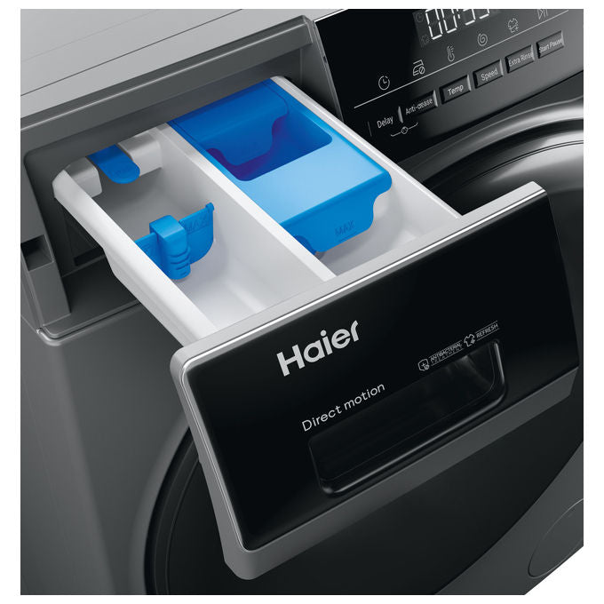 Haier HWD80-B14939S8-S I-Pro Serie 3 Lavasciuga Libera Installazione 8-5 Kg 1400 rpm Classe A Vapore ABT (85x60x62 cm) colore Antracite