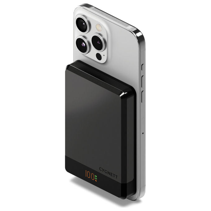 Cygnett CY5278PBCHE MagSlim Power Bank 10000 mAh Ricarica Wireless MagSafe 10W USB-C 15W colore Nero