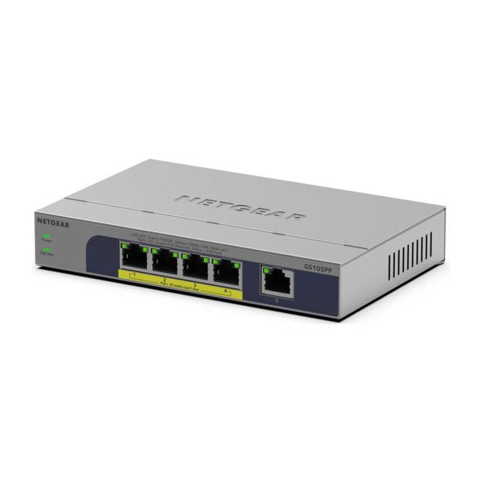 Netgear, Switch Gigabit Ethernet, Non Gestito, 5 Porte, PoE