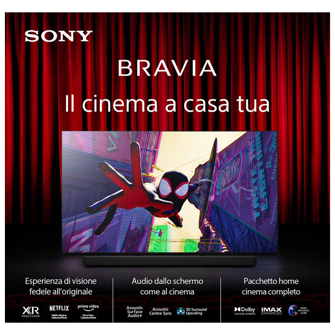 Sony Bravia 9 TV QLED Mini LED 85 Pollici 4K HDR Google Smart TV