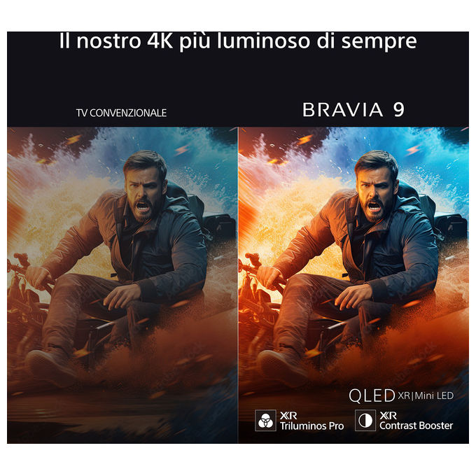 Sony Bravia 9 TV QLED Mini LED 85 Pollici 4K HDR Google Smart TV