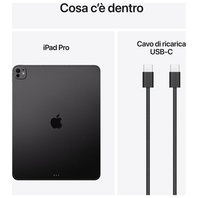 Apple, iPad Pro 13'', Wi-Fi + Cellular, 1TB, Nero siderale