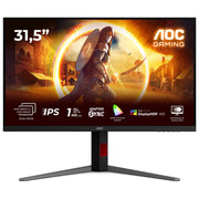 AOC, Monitor PC, 4K Ultra HD, 31.5'', 1 ms, Nero e Rosso