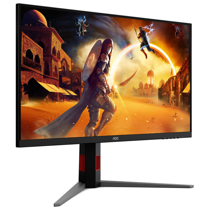 AOC, Monitor PC, 4K Ultra HD, 31.5'', 1 ms, Nero e Rosso