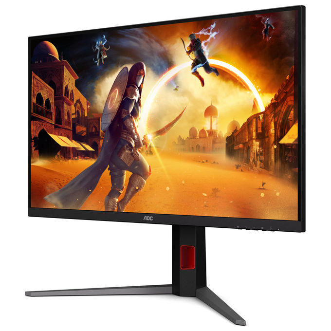 AOC, Monitor PC, 4K Ultra HD, 31.5'', 1 ms, Nero e Rosso